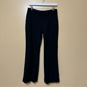 Banana Republic Jackson Fit Cuffed Wide Leg Trousers Pants Womens 4 Black